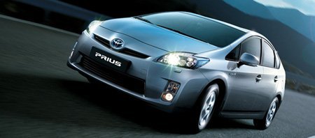 Frente do toyota Prius Lateral frontal do Toyota Prius