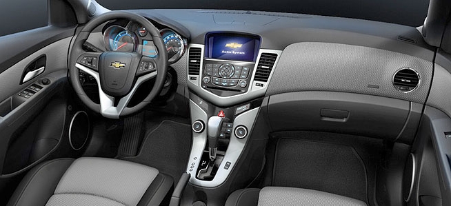 Parte interior do novo chevrolet cruze