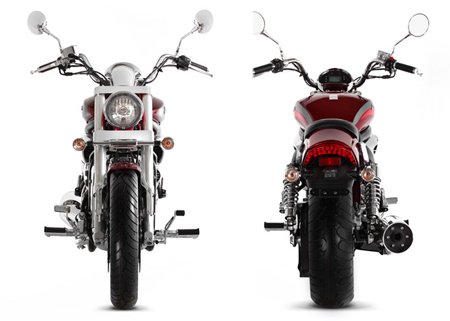 Visão frontal e traseira da Mirage 650