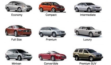 Carros para serem escolhidos