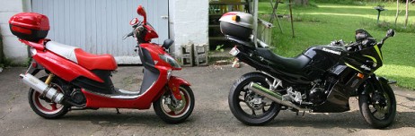 Scooter não são mais seguras que motos