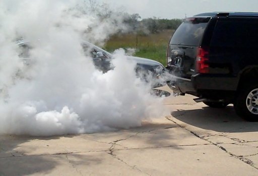 Motor fumando