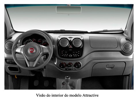 Visão do interior do Palio 2012 Attractive