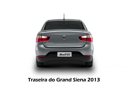 Visão traseira do Siena 2013